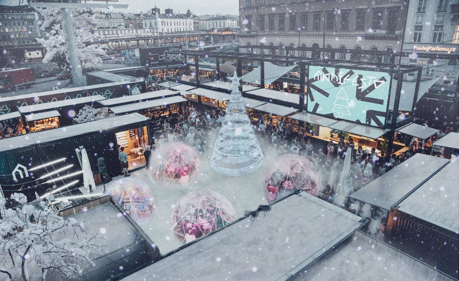 Рождественский рынок Manifesto Winter Market в Праге
