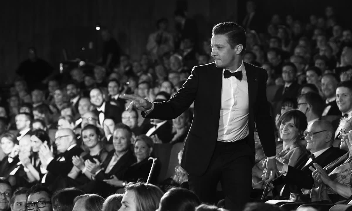 Голливудский актер Джереми Реннер на международном кинофестивале в Карловых Варах в 2017 году
